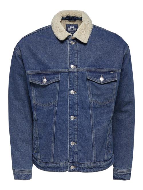 Only & Sons Overgangsjakke 'Rick'  creme / blue denim