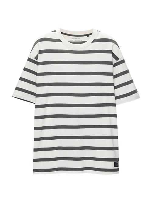 Pull&Bear Bluser & t-shirts  gran / hvid