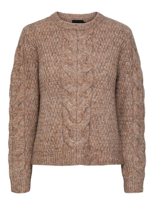 PIECES Pullover 'Nina'  brun-meleret