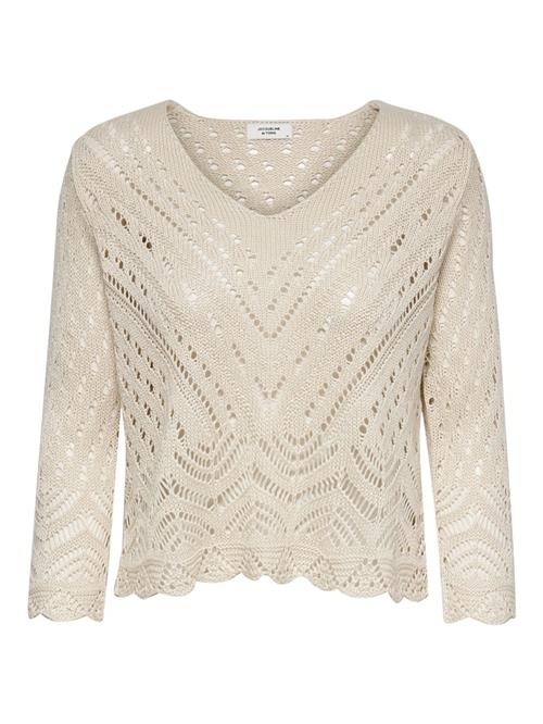 Se JDY Pullover 'New Sun'  beige / hvid ved About You