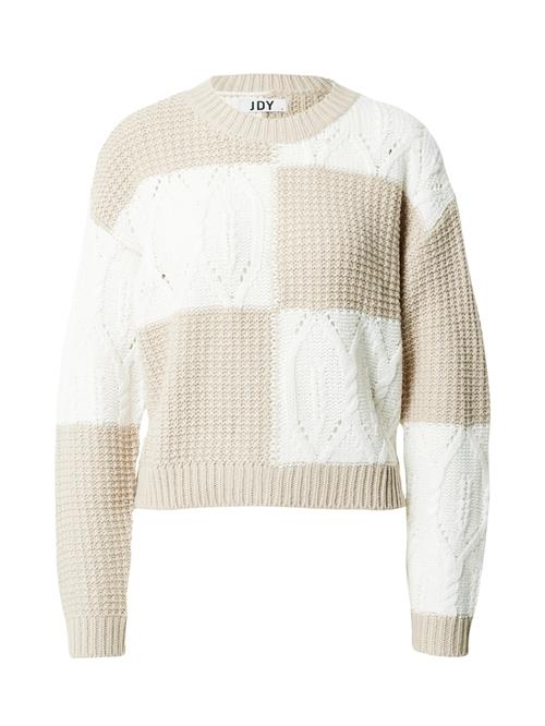 JDY Pullover 'Justy'  greige / hvid