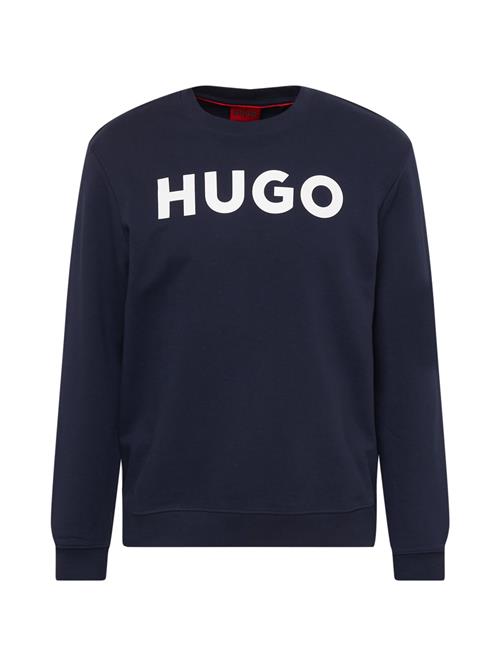 Se HUGO Sweatshirt 'Dem'  mørkeblå / hvid ved About You