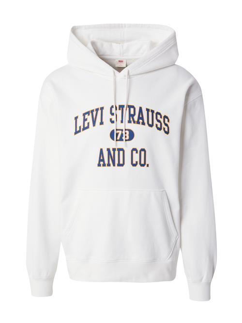 LEVI'S ® Sweatshirt 'Relaxed Graphic Hoodie'  mørkeblå / orange / hvid