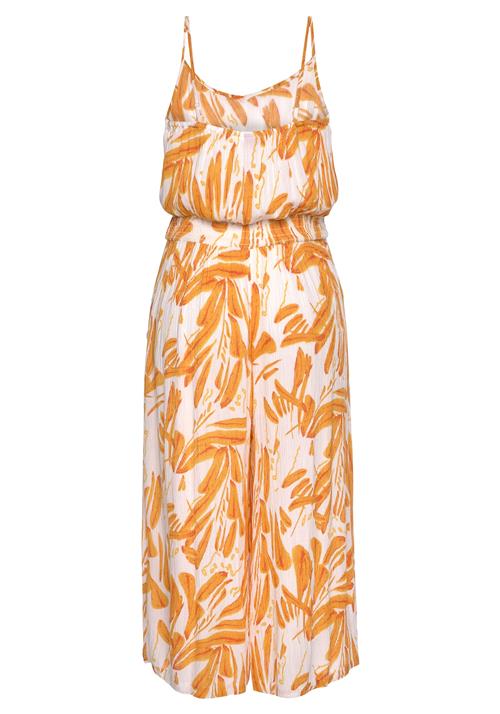 Se s.Oliver Jumpsuit  orange / hvid ved About You