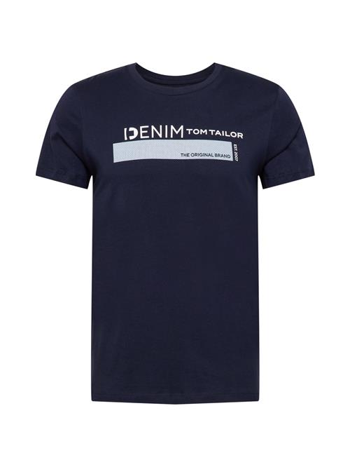 TOM TAILOR DENIM Bluser & t-shirts  natblå / lyseblå / hvid