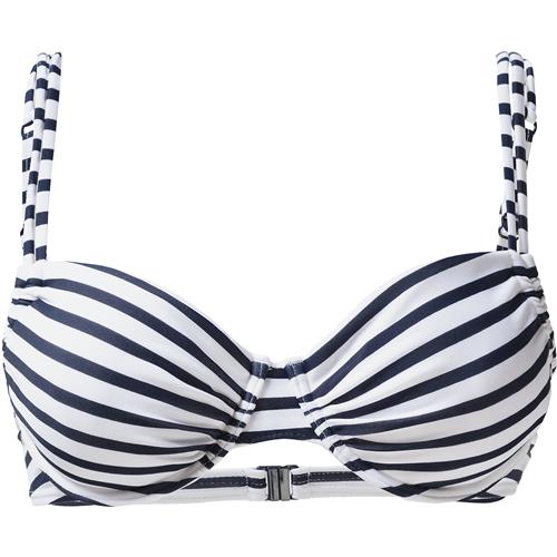 Se VENICE BEACH Bikinioverdel 'Summer'  navy / hvid ved About You