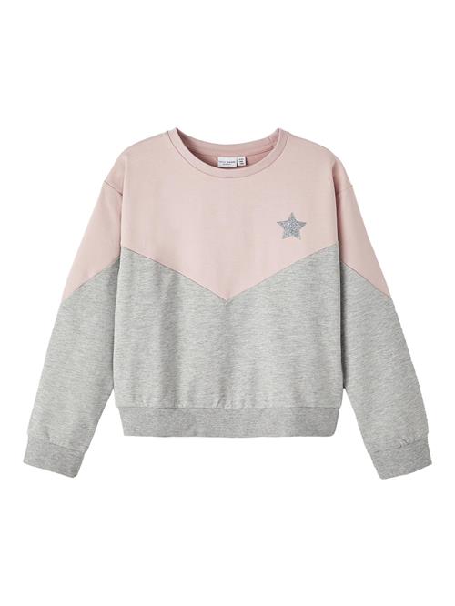 NAME IT Sweatshirt 'Vibba'  grå-meleret / pudder