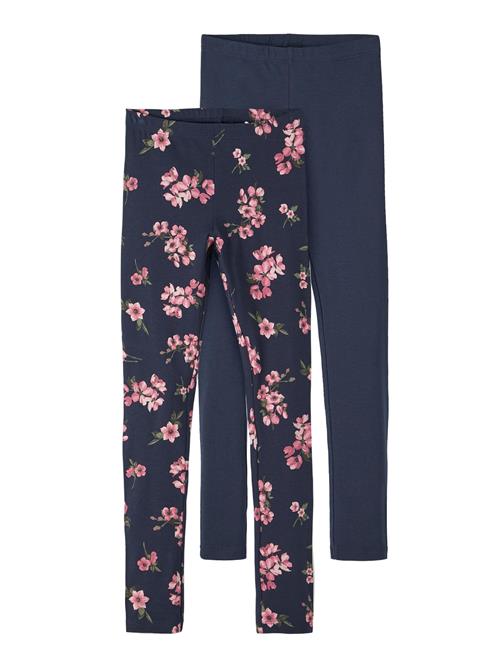 NAME IT Leggings 'VIVIAN'  blå / grøn / pink / hvid