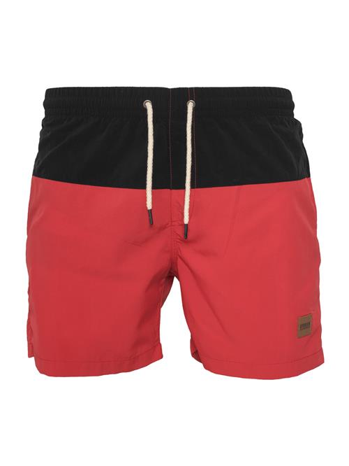 Urban Classics Badeshorts  pastelrød / sort