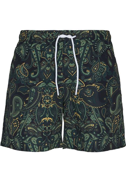 Urban Classics Badeshorts  gul / grøn / mørkegrøn