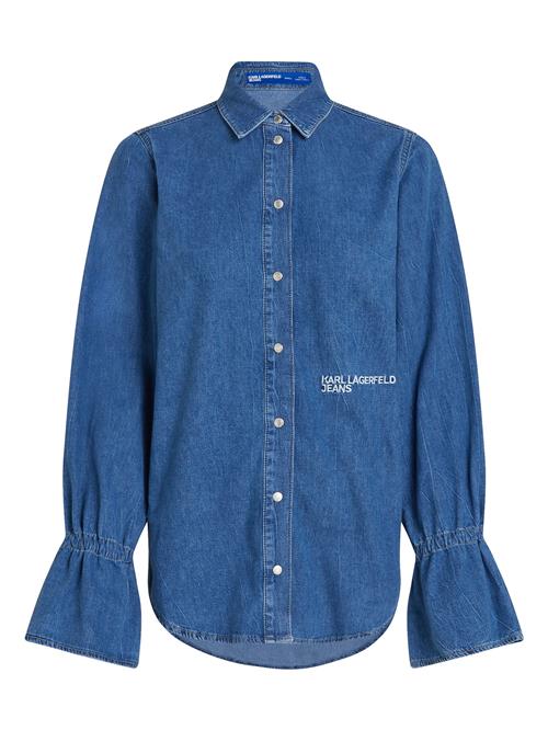 Se KARL LAGERFELD JEANS Bluse  blå / hvid ved About You