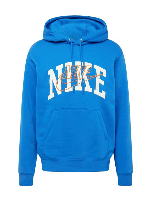 Nike Sportswear Sweatshirt 'CLUB'  himmelblå / orange / hvid