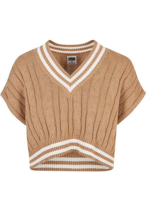 Se Urban Classics Pullover  mørkebeige / hvid ved About You