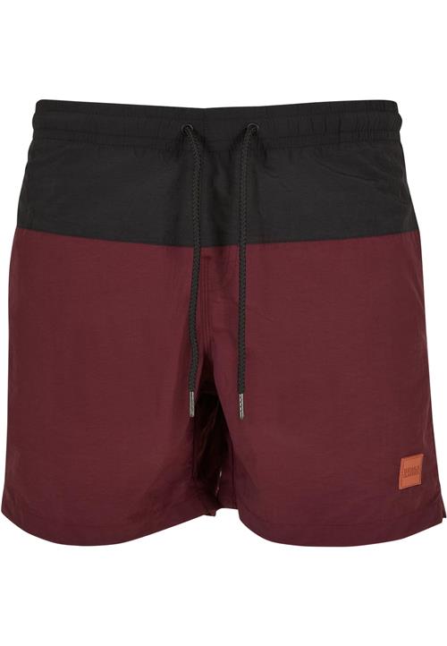 Urban Classics Badeshorts  bordeaux / sort