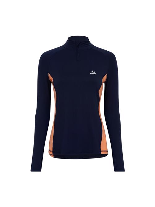 DANISH ENDURANCE Funktionsbluse 'Half Zip'  mørkeblå / orange / hvid