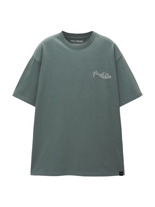 Pull&Bear Bluser & t-shirts  grå / mørkegrøn