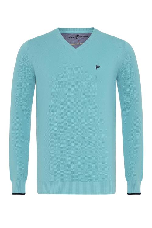 Se DENIM CULTURE Pullover 'Romario'  aqua ved About You