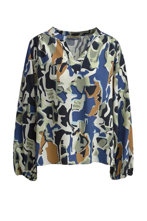 Smith&Soul Bluse  marin / brun / sølvgrå / hvid