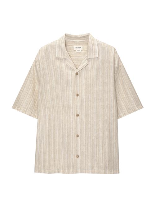 Pull&Bear Skjorte  beige / hvid