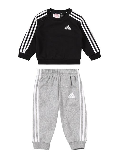 ADIDAS SPORTSWEAR Træningsdragt 'Essentials'  lysegrå / sort / hvid