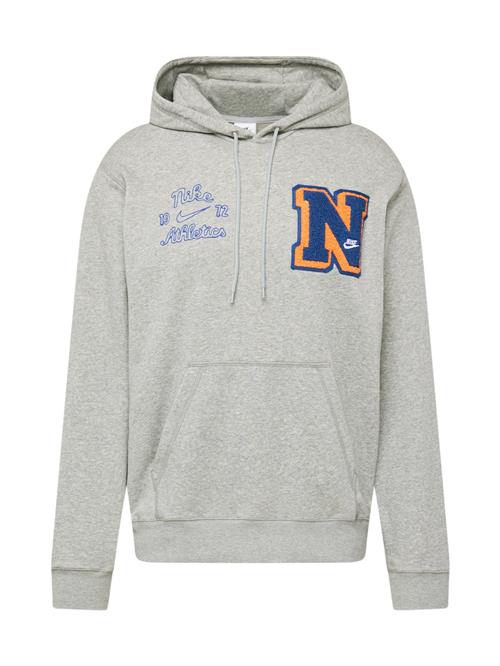 Nike Sportswear Sweatshirt 'CLUB'  blå / grå-meleret / orange / hvid