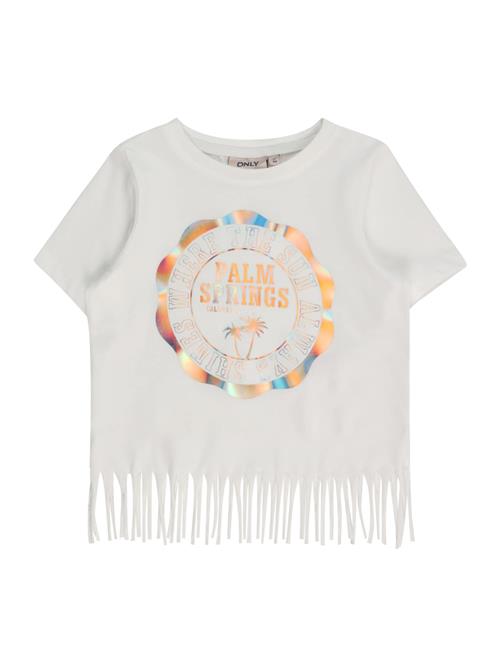 Se KIDS MINI GIRL Bluser & t-shirts 'KMGALISON'  azur / guld / hvid ved About You