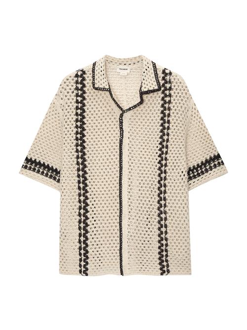 Pull&Bear Skjorte  creme / sort