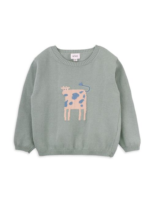 Se KNOT Pullover 'Cow'  beige / blå / pastelgrøn ved About You