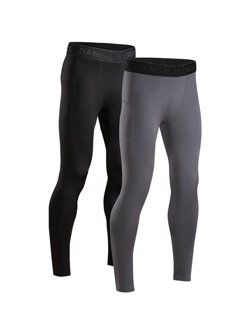 DANISH ENDURANCE Funktionsbukser 'Compression Tights'  grå / sort