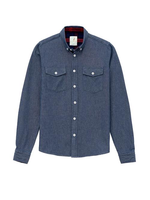 By Diess Collection Bluse  blue denim / hvid