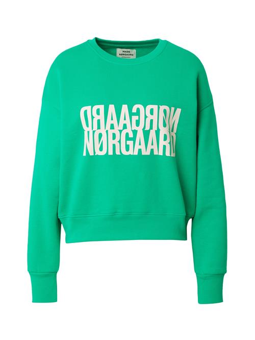 MADS NORGAARD COPENHAGEN Sweatshirt 'Tilvina'  lime / hvid