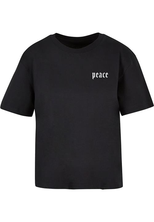 Se Miss Tee Shirts 'Peace Hand'  grå / sort / hvid ved About You