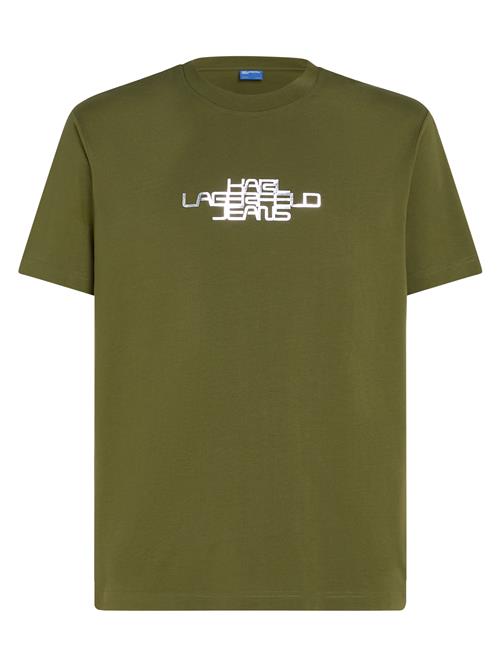 KARL LAGERFELD JEANS Bluser & t-shirts 'Foil'  khaki / sølv