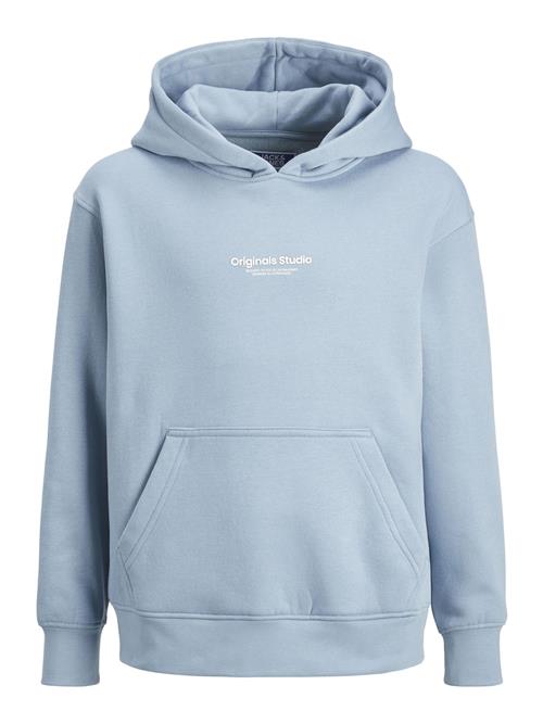 Se Jack & Jones Junior Sweatshirt 'JORVESTERBRO'  lyseblå / hvid ved About You