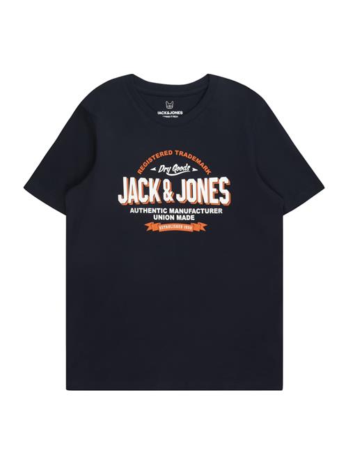 Se Jack & Jones Junior Shirts  navy / orange / offwhite ved About You