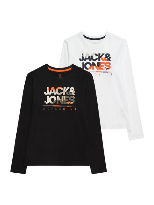 Jack & Jones Junior Shirts 'JJLuke'  navy / grå / orange / hvid