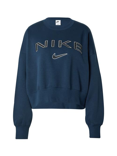 Nike Sportswear Sweatshirt 'PHNX FLC'  cyanblå / sort / hvid