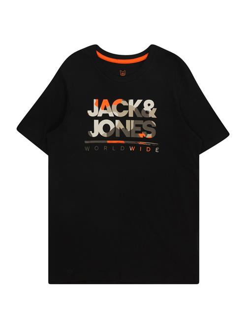 Jack & Jones Junior Shirts 'JJLuke'  beige / mørkegrå / orange / sort