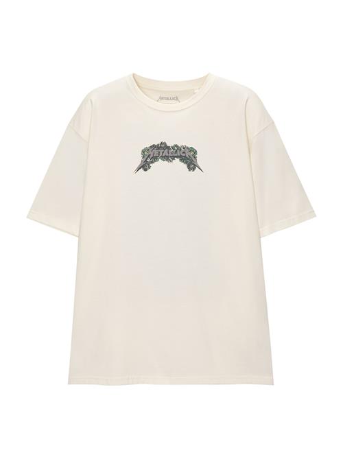 Pull&Bear Bluser & t-shirts  lysegrøn / lyseorange / sort / naturhvid