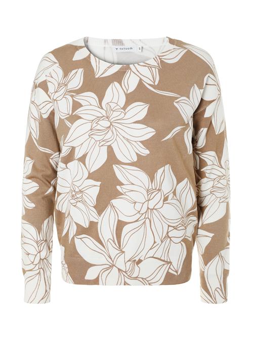 Se TATUUM Pullover 'Fleri'  mørkebeige / hvid ved About You