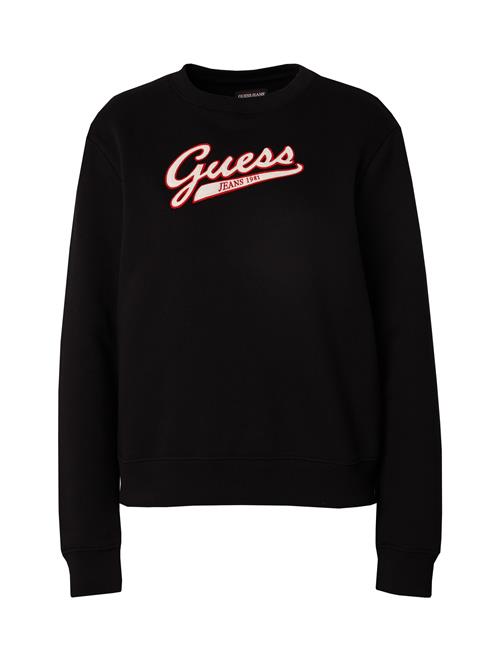 GUESS JEANS Sweatshirt  rød / sort / offwhite