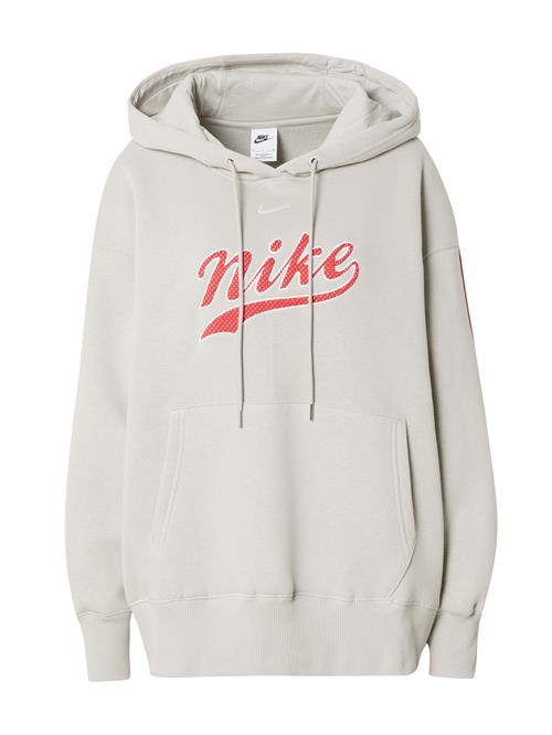 Se Nike Sportswear Sweatshirt 'PHNX FLC'  greige / rød / hvid ved About You