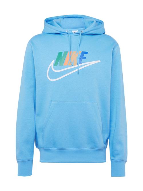 Nike Sportswear Sweatshirt 'CLUB'  himmelblå / grøn / orange / hvid