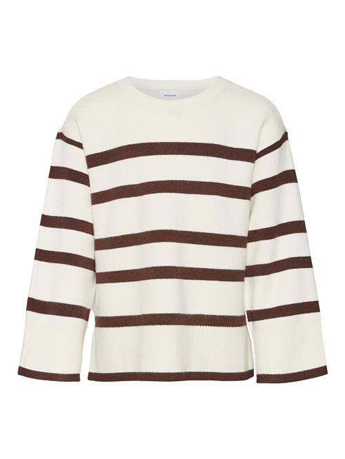 Se Vero Moda Girl Pullover 'VMSABA'  choko / hvid ved About You