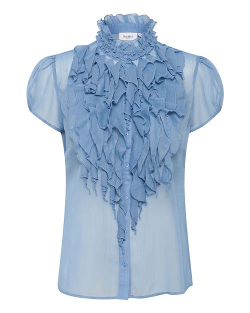 Se SAINT TROPEZ Bluse 'Lilja'  blue denim ved About You