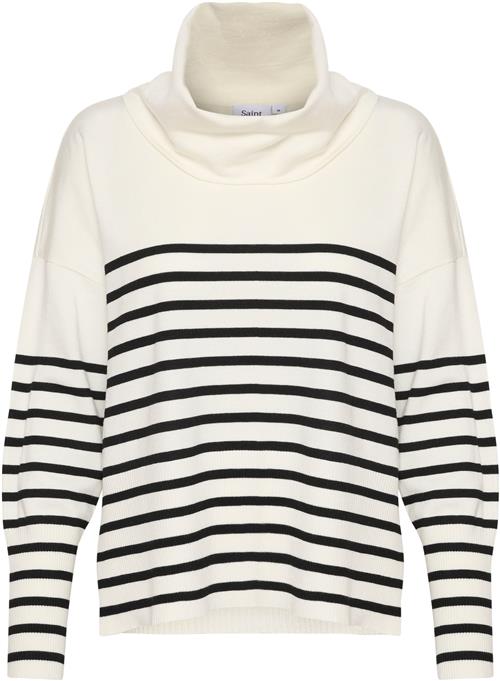 SAINT TROPEZ Pullover 'Grila'  sort / hvid