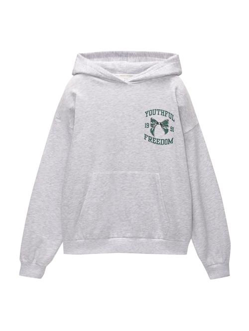 Pull&Bear Sweatshirt  grå-meleret / mørkegrøn