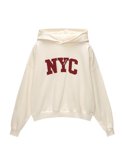 Se Pull&Bear Sweatshirt  lysebeige / mørkerød ved About You