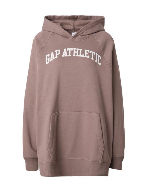 Se GAP Sweatshirt 'ATHLETIC'  choko / hvid ved About You