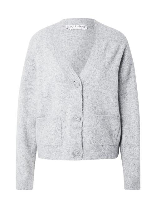 PULZ Jeans Cardigan 'ASTRA'  lysegrå